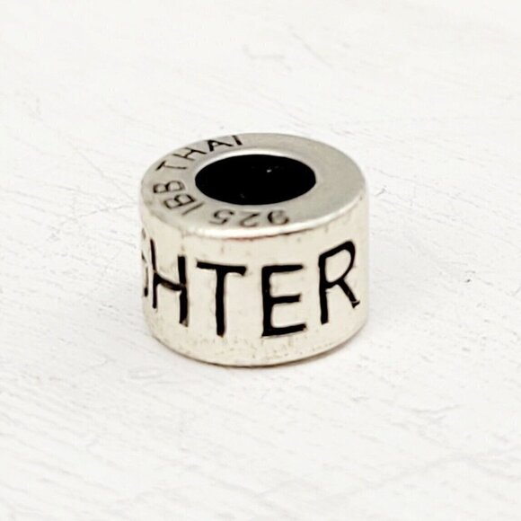 Sterling Silver Daughter Charm Bead 925 IBB Thai European Style Bracelets 1.92gr - Picture 4 of 5